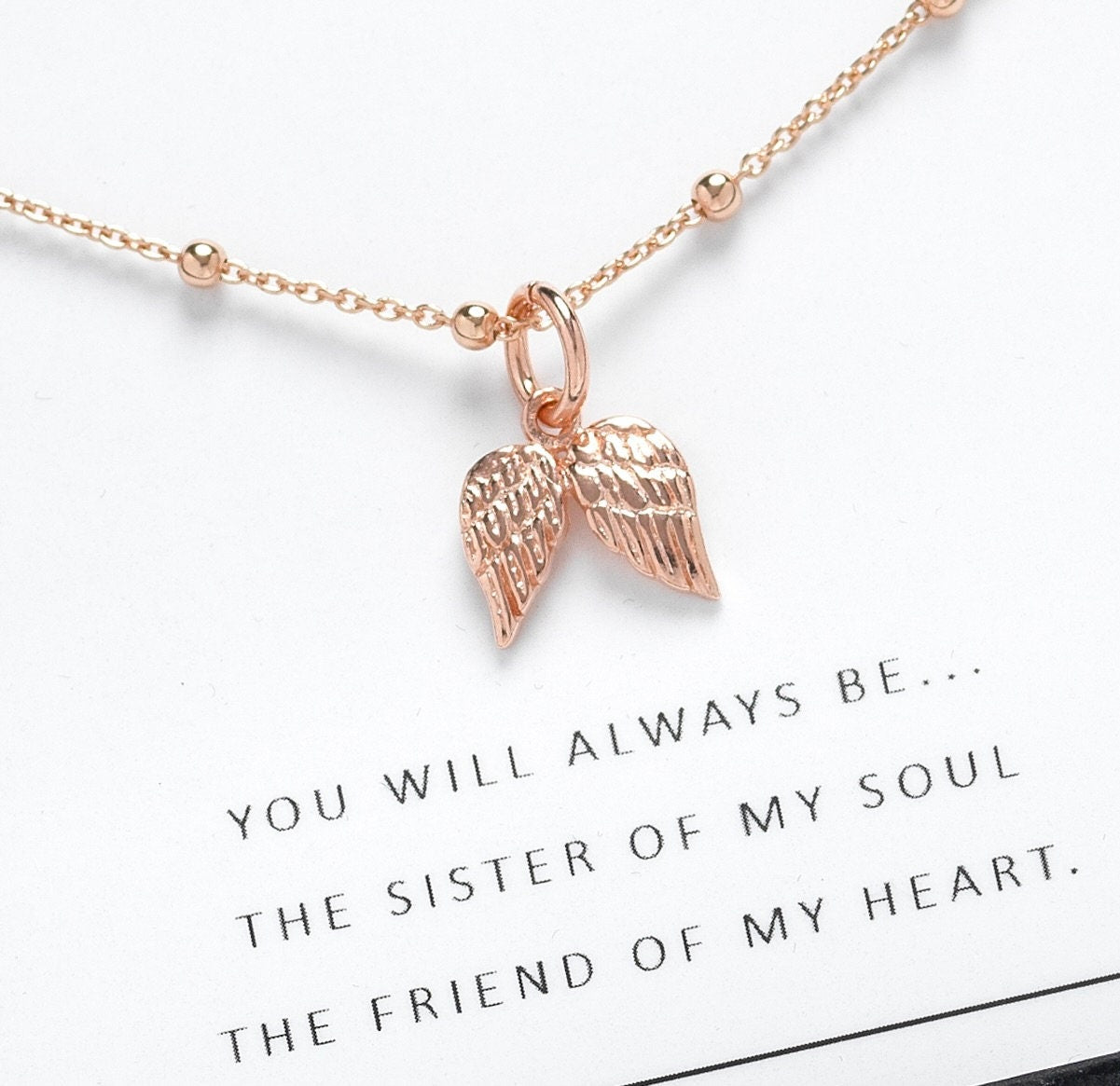 Best Friend Gifts Friend Necklace Soul Sister Necklace For Friend Best Friend Birthday Gifts Valentines Gifts For Her Angel Wing Necklace