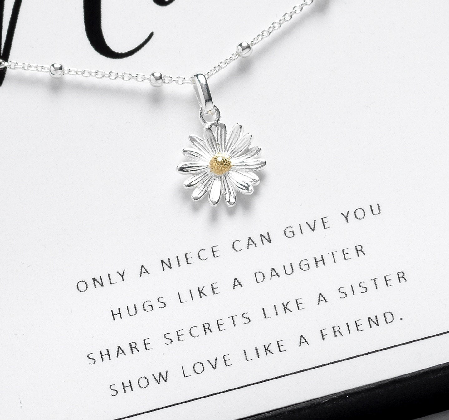 Gift for Niece, Niece Necklace, Niece Gift From Aunt, Gift Ideas Niece, Niece Wedding Gift, Niece Confirmation, Niece, Daisy Necklace